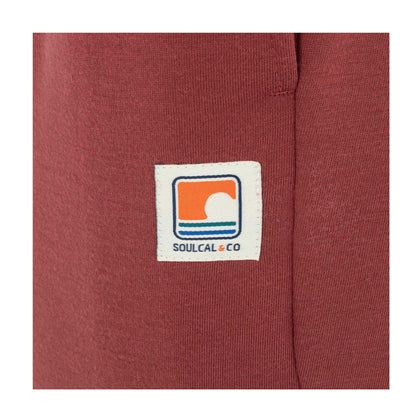 Dark Red - Lifestyle - SoulCal Womens-Ladies Fleece Plain Joggers