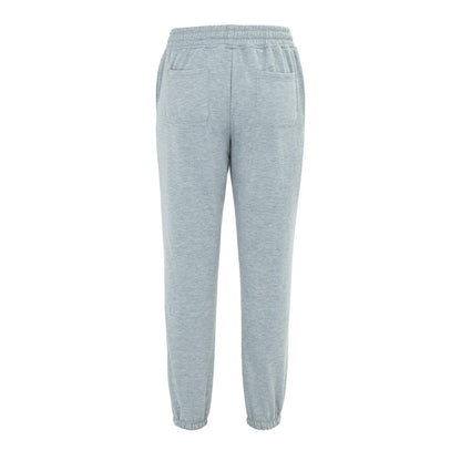 Light Grey - Back - SoulCal Womens-Ladies Fleece Plain Joggers