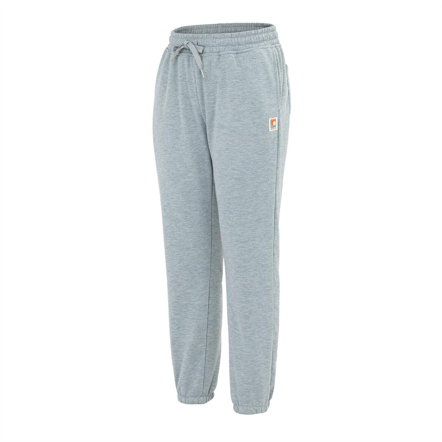 Light Grey - Side - SoulCal Womens-Ladies Fleece Plain Joggers