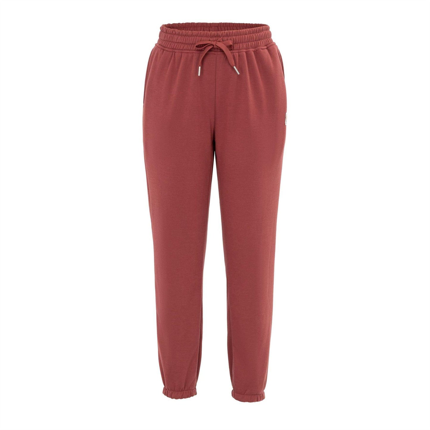 Dark Red - Front - SoulCal Womens-Ladies Fleece Plain Joggers