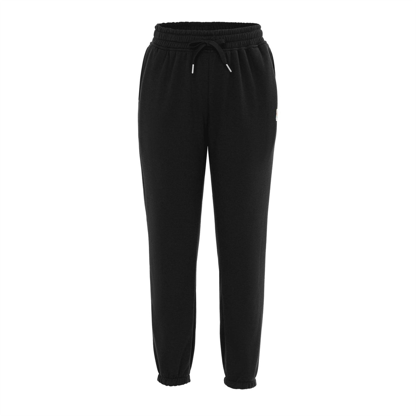 Black - Front - SoulCal Womens-Ladies Fleece Plain Joggers
