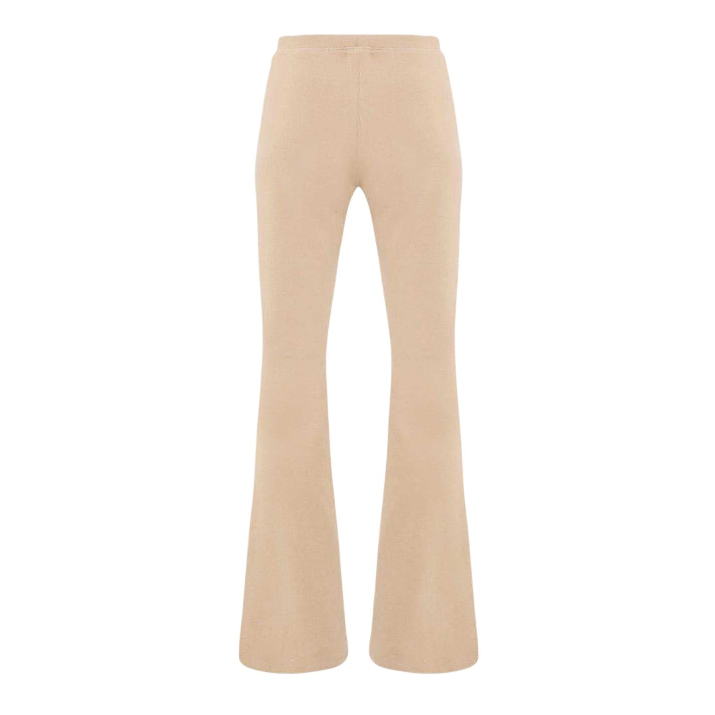 Taupe - Back - I Saw It First Womens-Ladies Flared Joggers