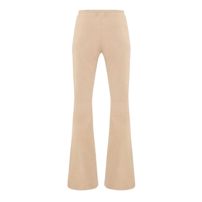 Taupe - Back - I Saw It First Womens-Ladies Flared Joggers