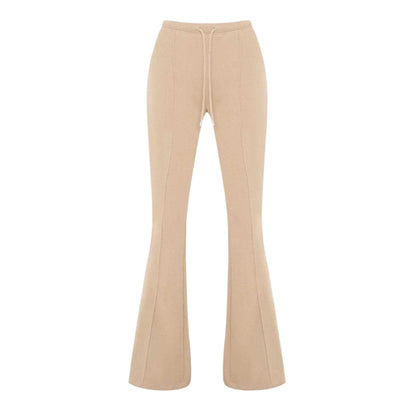 Taupe - Front - I Saw It First Womens-Ladies Flared Joggers