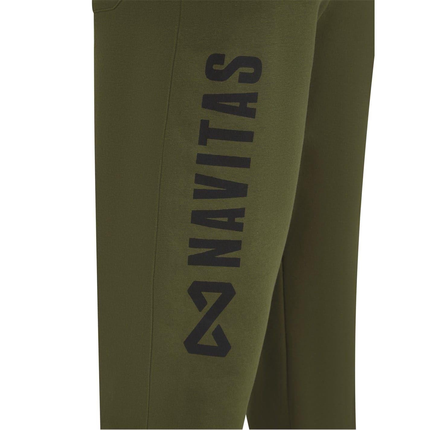 Green - Side - Navitas Mens Core Logo Joggers