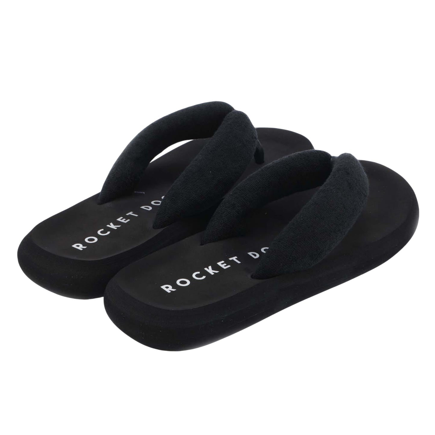 Black - Back - Rocket Dog Womens-Ladies Sunset Puffer Flip Flops