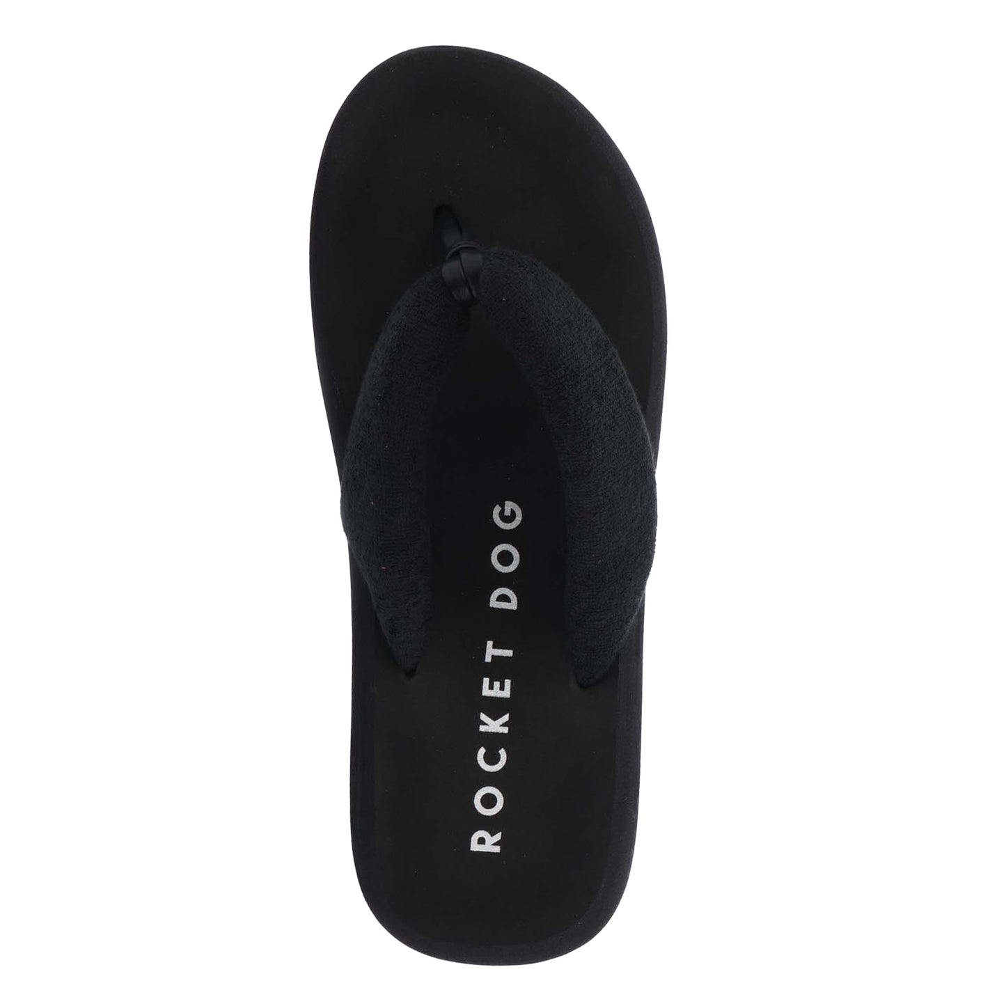 Black - Side - Rocket Dog Womens-Ladies Sunset Puffer Flip Flops