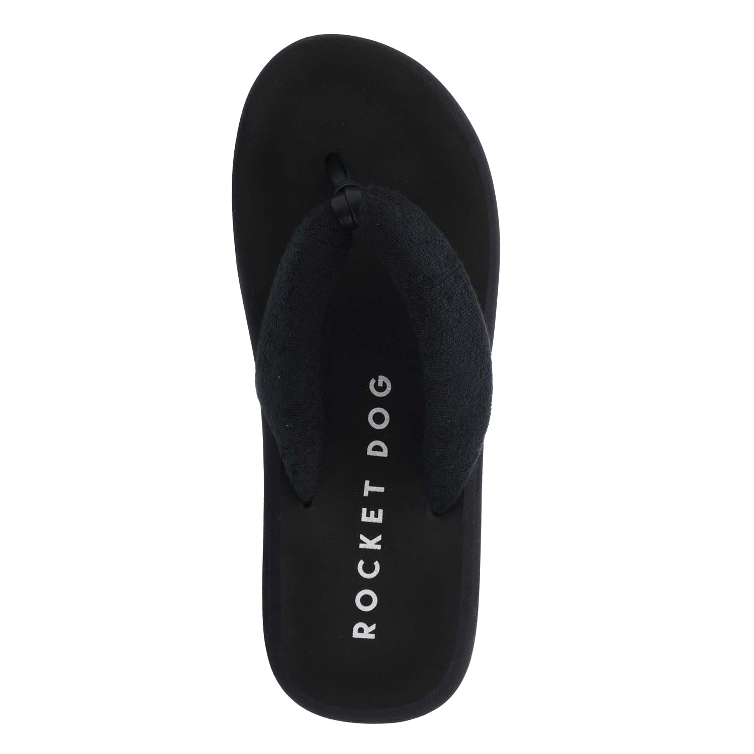 Black - Side - Rocket Dog Womens-Ladies Sunset Puffer Flip Flops