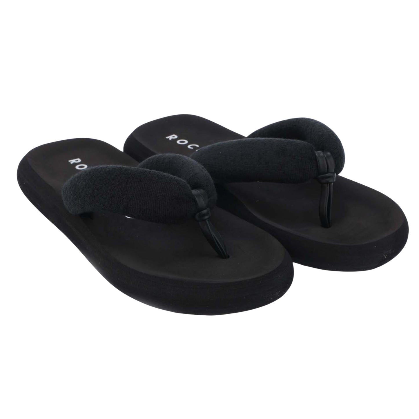 Black - Front - Rocket Dog Womens-Ladies Sunset Puffer Flip Flops