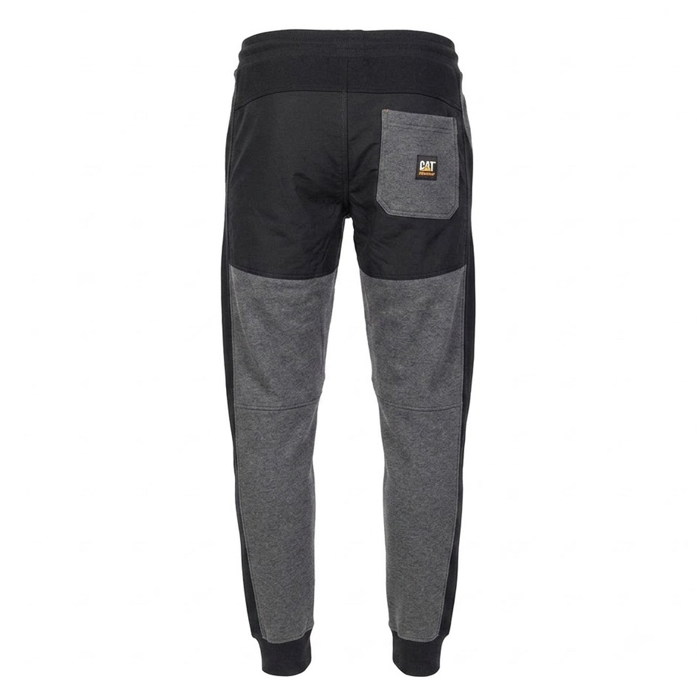 Grey - Back - Worktough Mens Colour Block Joggers