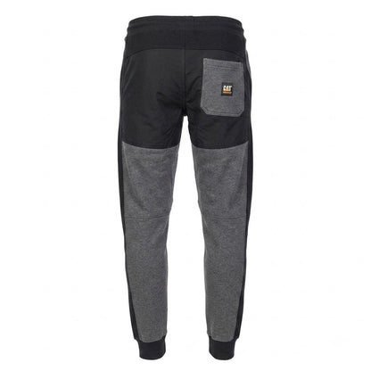 Grey - Back - Worktough Mens Colour Block Joggers