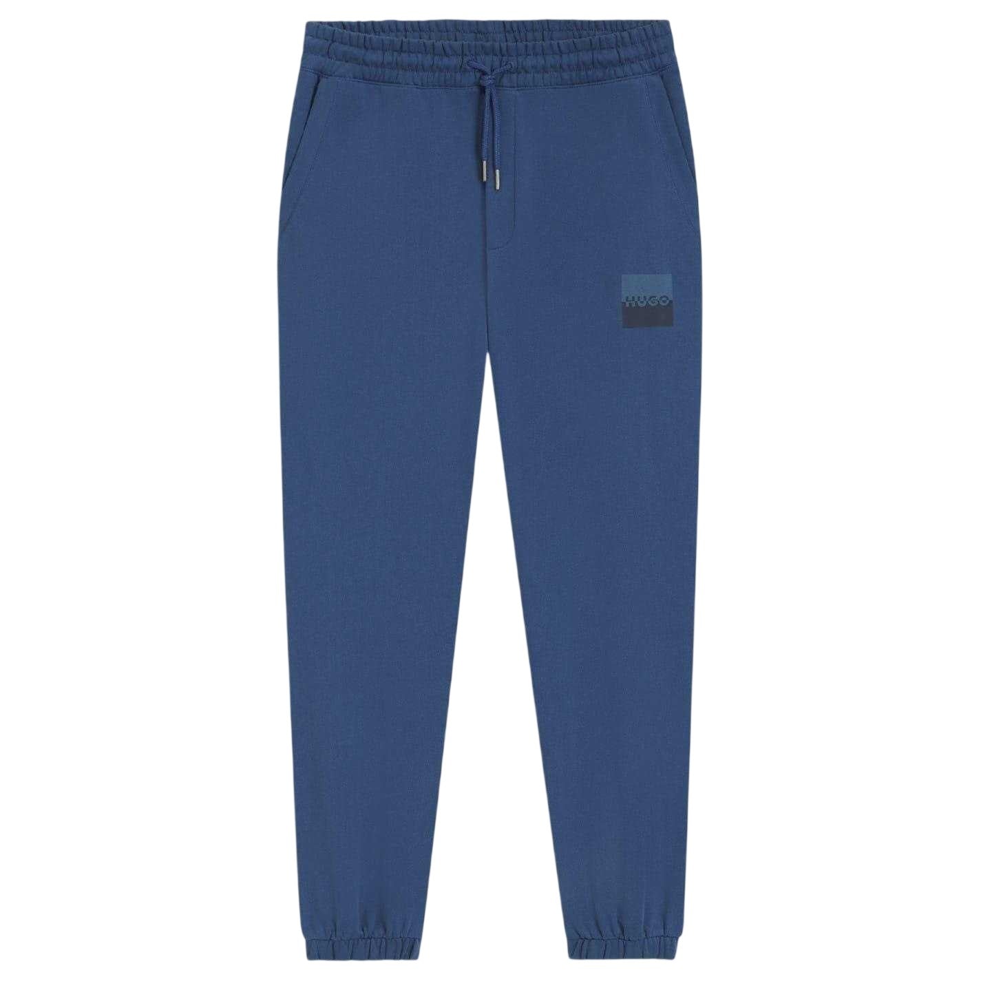 Medium Blue - Front - Hugo Mens Dusplitan Logo Joggers