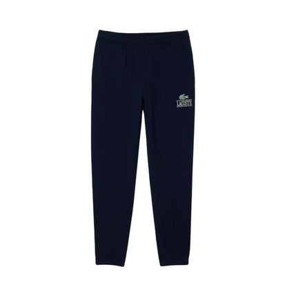 Navy Blue Faded - Front - Lacoste Mens Fleece Cuffed Joggers