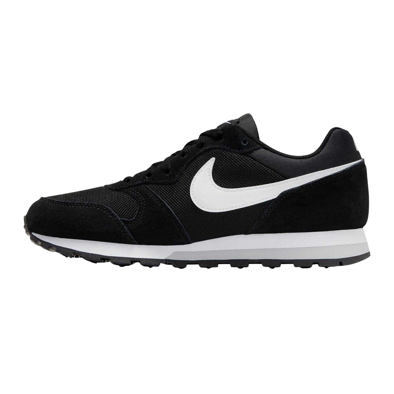 Black-White - Side - Nike Womens-Ladies MD Runner 2 Flat Trainers