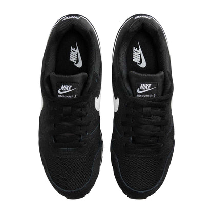 Black-White - Lifestyle - Nike Womens-Ladies MD Runner 2 Flat Trainers
