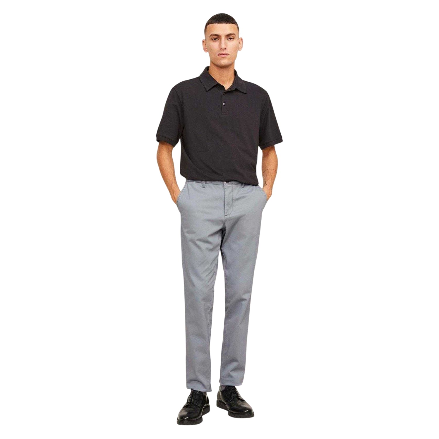 Ultimate Grey - Side - Jack And Jones Mens Marco Bowie Chinos