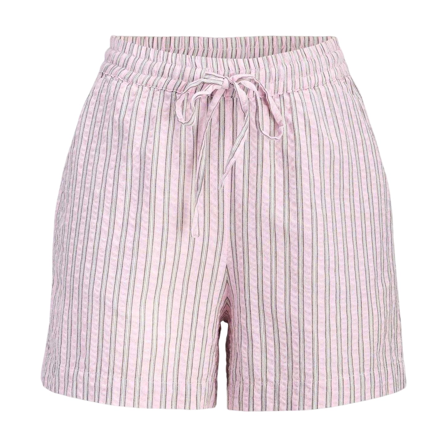 Pink Lady - Front - JJXX Womens-Ladies Zoe Seersucker Stripe Shorts