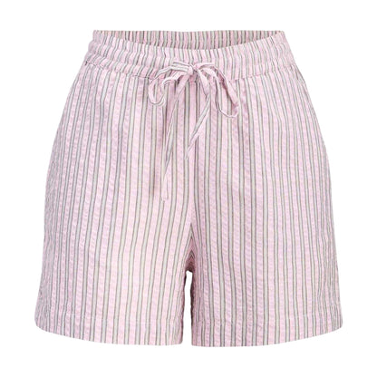 Pink Lady - Front - JJXX Womens-Ladies Zoe Seersucker Stripe Shorts