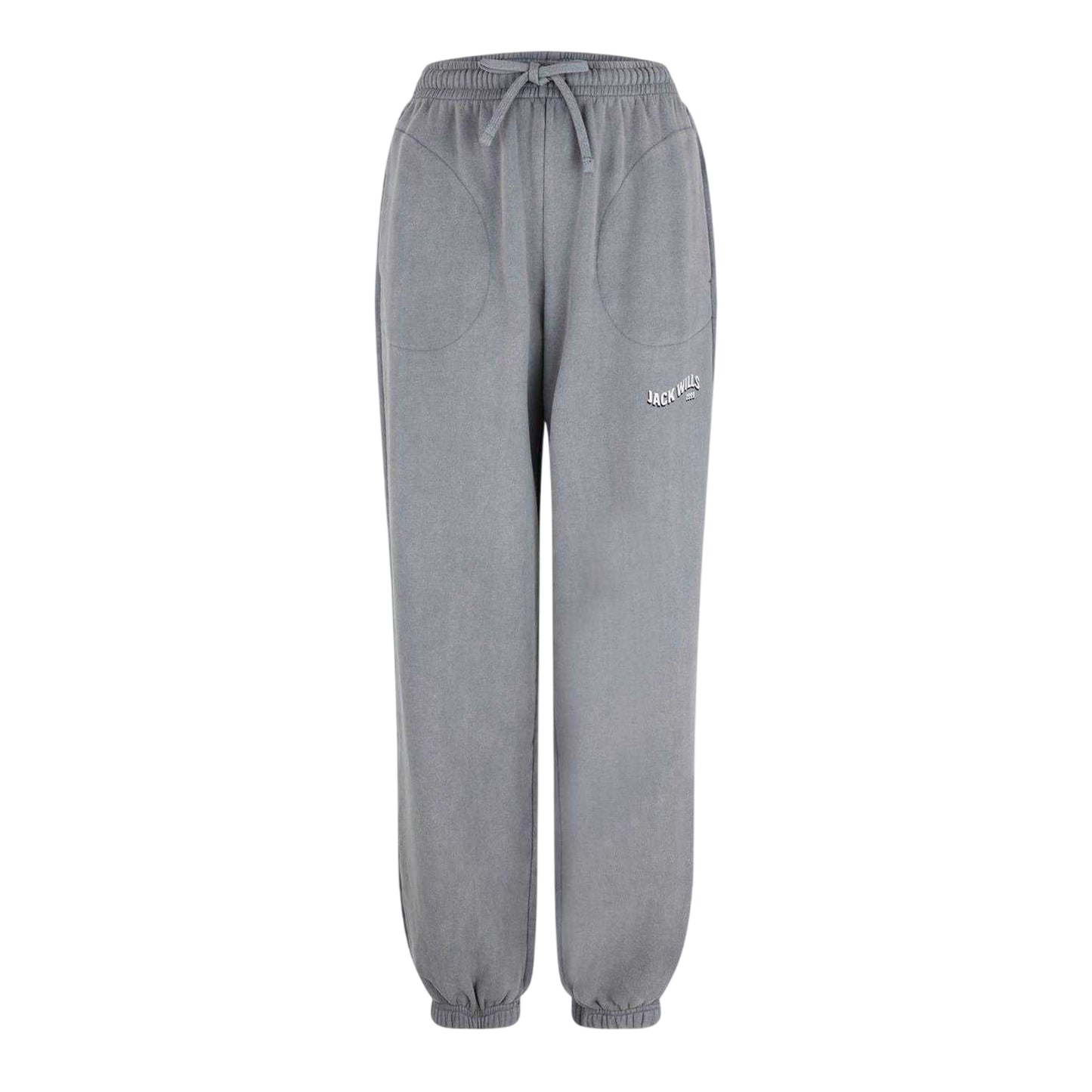 Washed Grey - Front - Jack Wills Womens-Ladies Washed Joggers