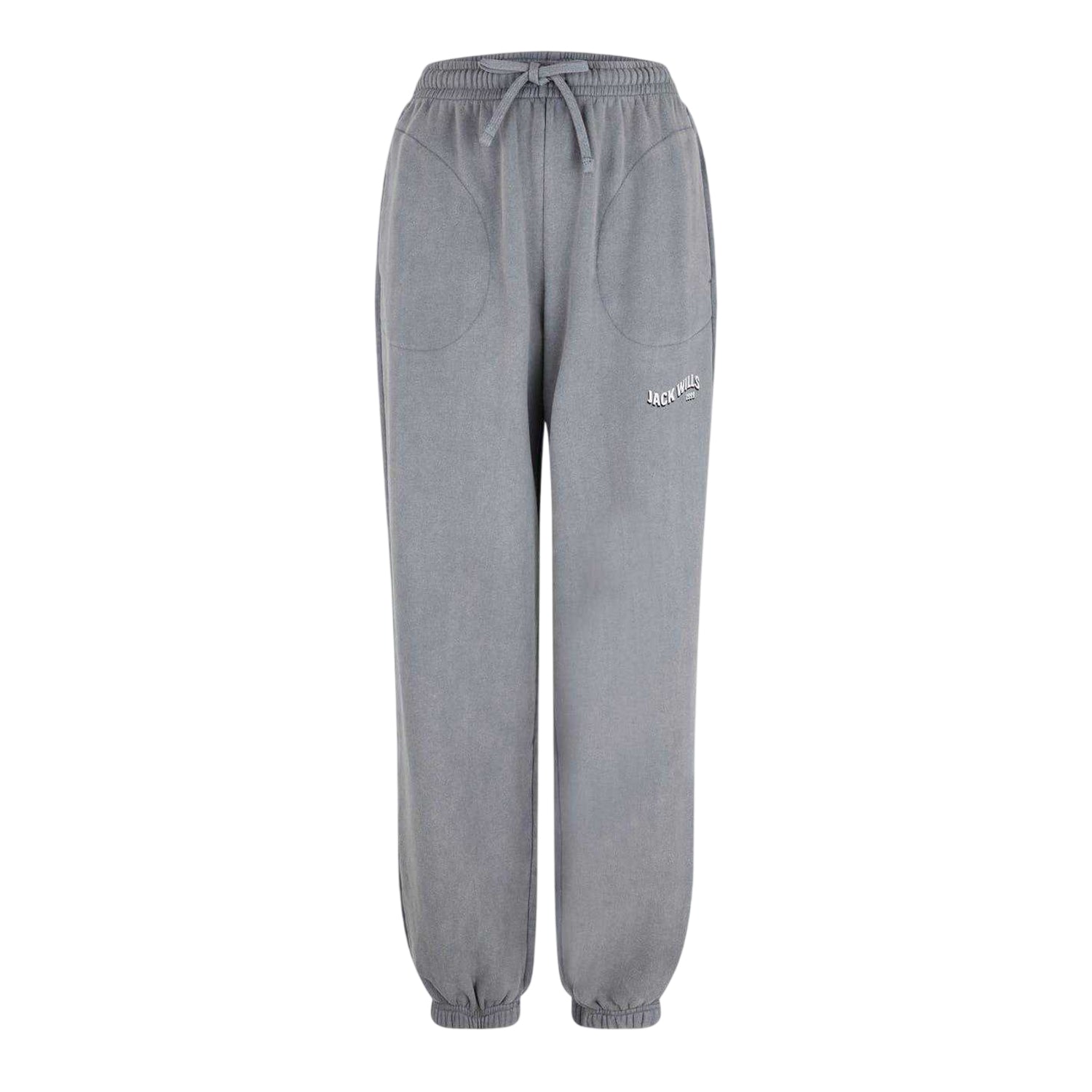 Washed Grey - Front - Jack Wills Womens-Ladies Washed Joggers