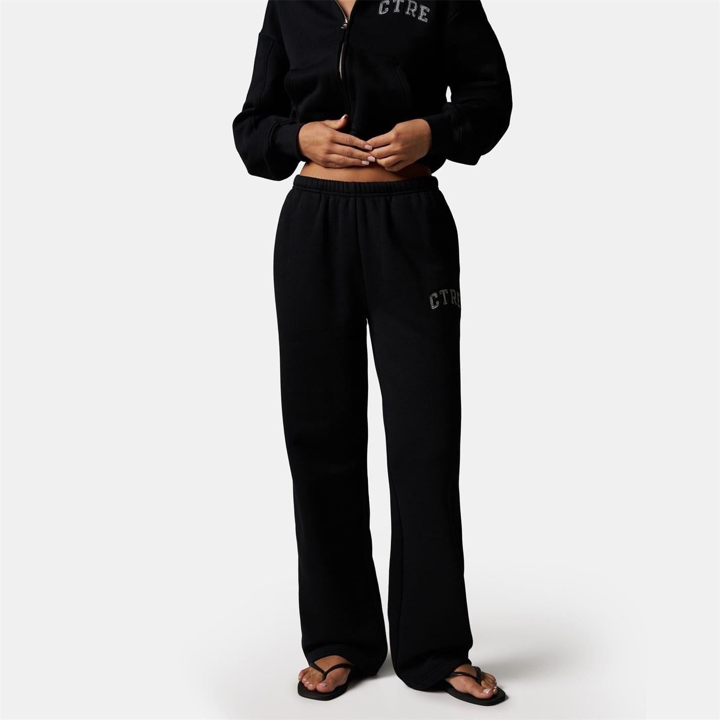 Black - Side - Couture Club Womens-Ladies CTRE Knitted Joggers