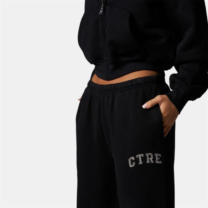 Black - Pack Shot - Couture Club Womens-Ladies CTRE Knitted Joggers