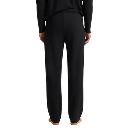 Black - Back - Boss Mens Waffle Logo Joggers