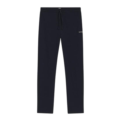 Dark Blue - Front - Boss Mens Waffle Logo Joggers