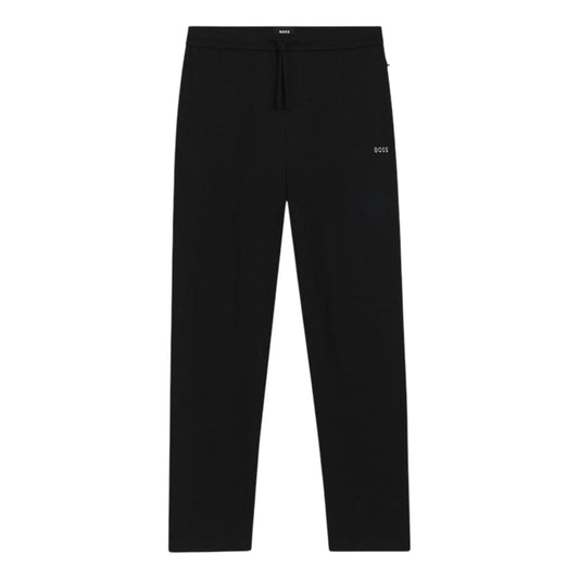 Black - Front - Boss Mens Waffle Logo Joggers