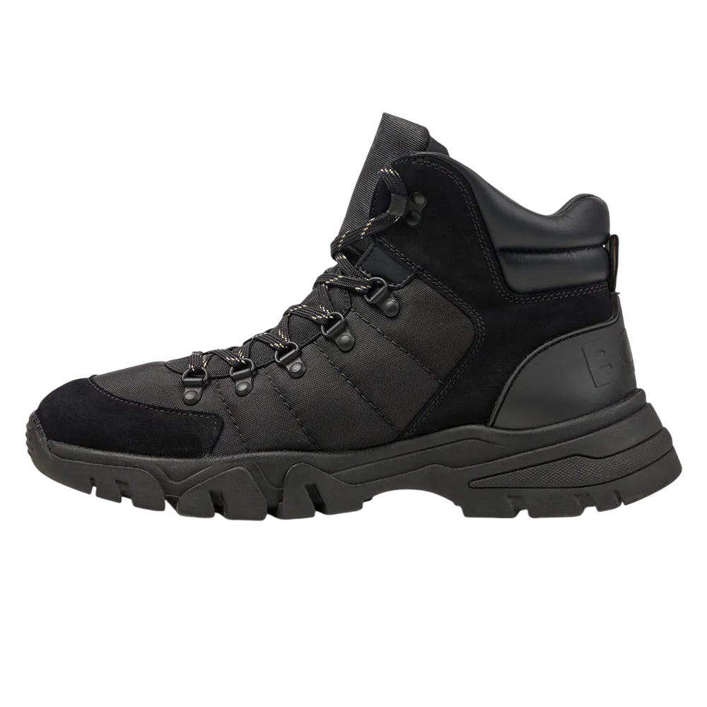 Black - Side - Boss Mens Chester Leather Ankle Boots