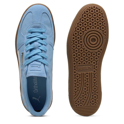 Blue-White - Side - Puma Mens Palermo Leather Trainers