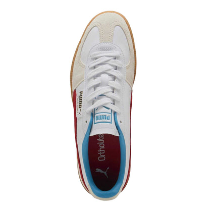 White-Red - Side - Puma Mens Palermo Leather Trainers