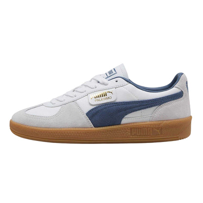 White-White-Blue - Back - Puma Mens Palermo Leather Trainers