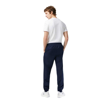 Navy - Back - Lacoste Mens Taffeta Logo Tracksuit Bottoms
