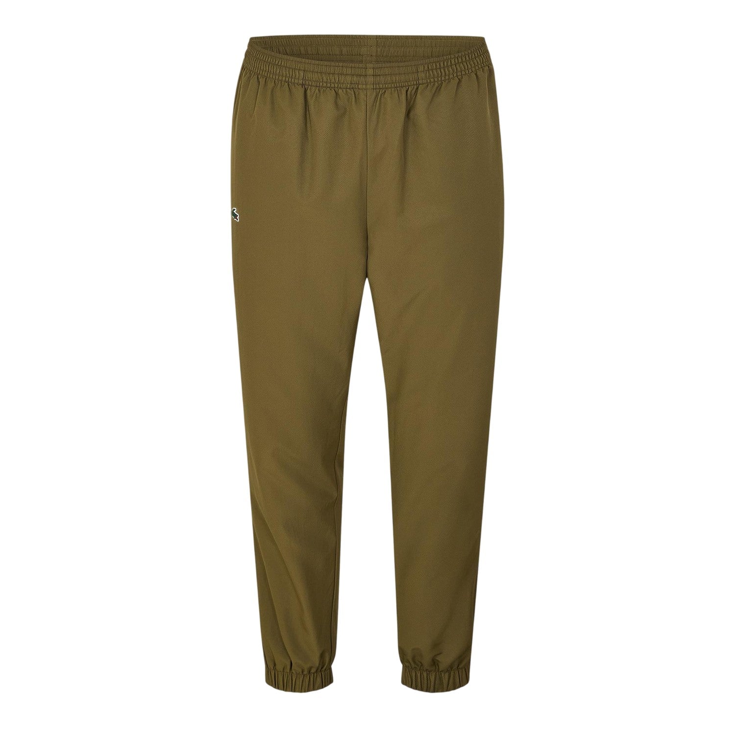 Olive Green - Front - Lacoste Mens Taffeta Logo Tracksuit Bottoms