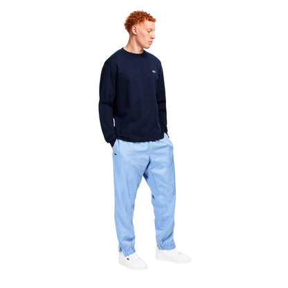 Blue - Side - Lacoste Mens Taffeta Logo Tracksuit Bottoms