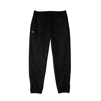 Black - Front - Lacoste Mens Taffeta Logo Tracksuit Bottoms