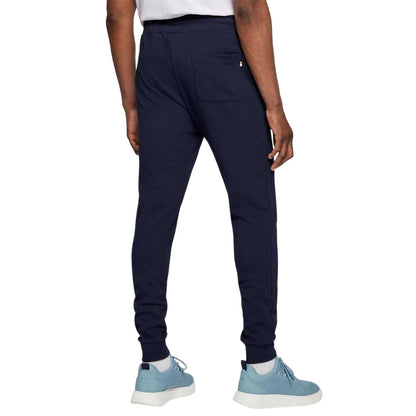 Dark Blue - Back - Boss Mens Javan Circle Logo Slim Tracksuit Bottoms