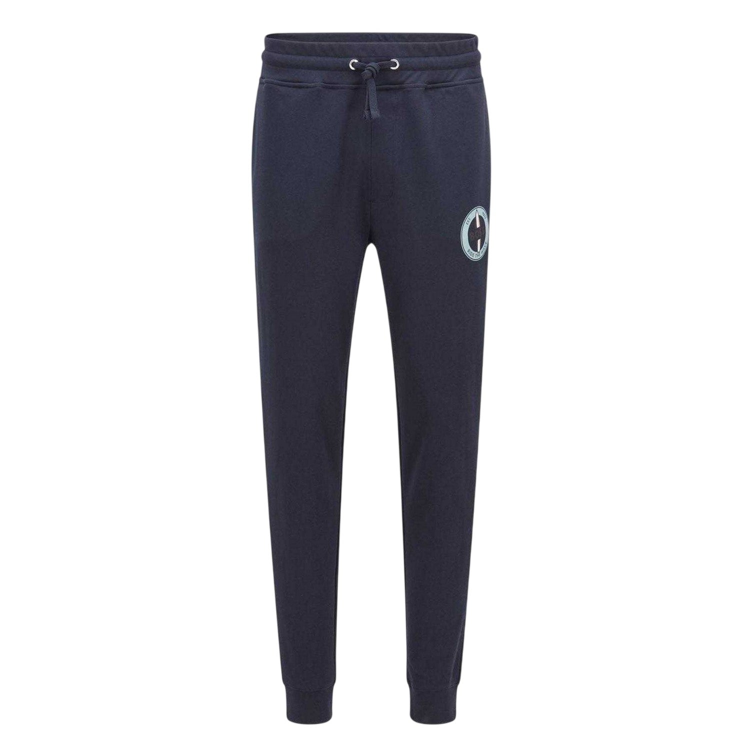 Dark Blue - Front - Boss Mens Javan Circle Logo Slim Tracksuit Bottoms