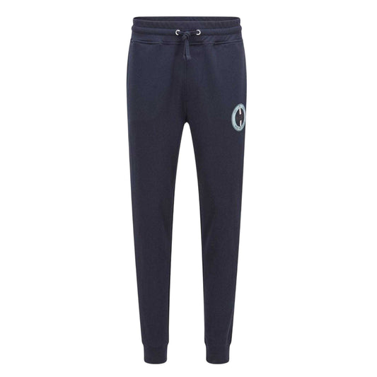 Dark Blue - Front - Boss Mens Javan Circle Logo Slim Tracksuit Bottoms