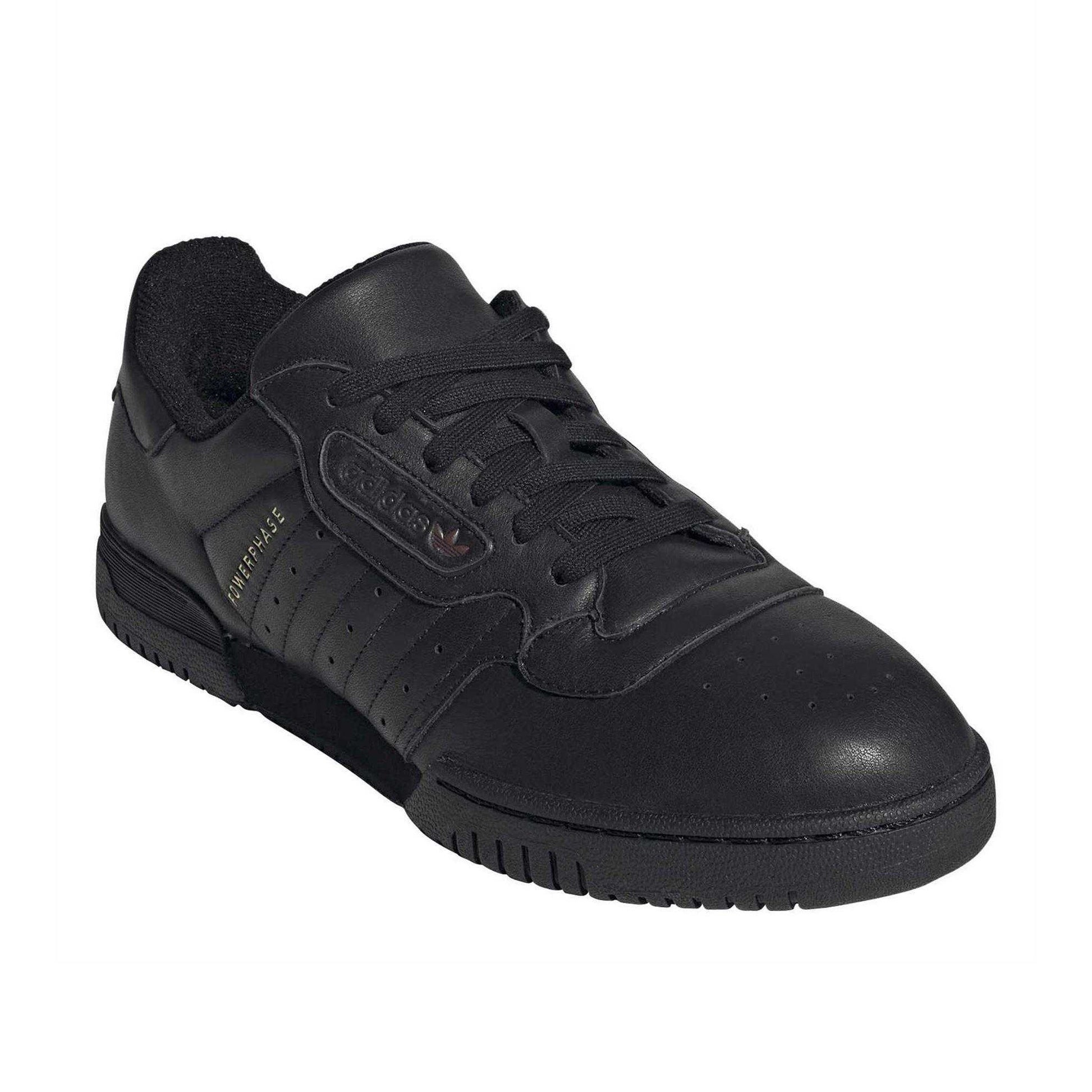 Core Black - Front - Adidas Mens Powerphase Leather Trainers