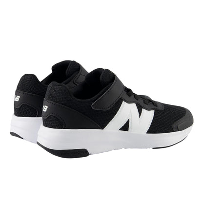 Black-White - Lifestyle - New Balance Childrens-Kids Round Toe Trainers