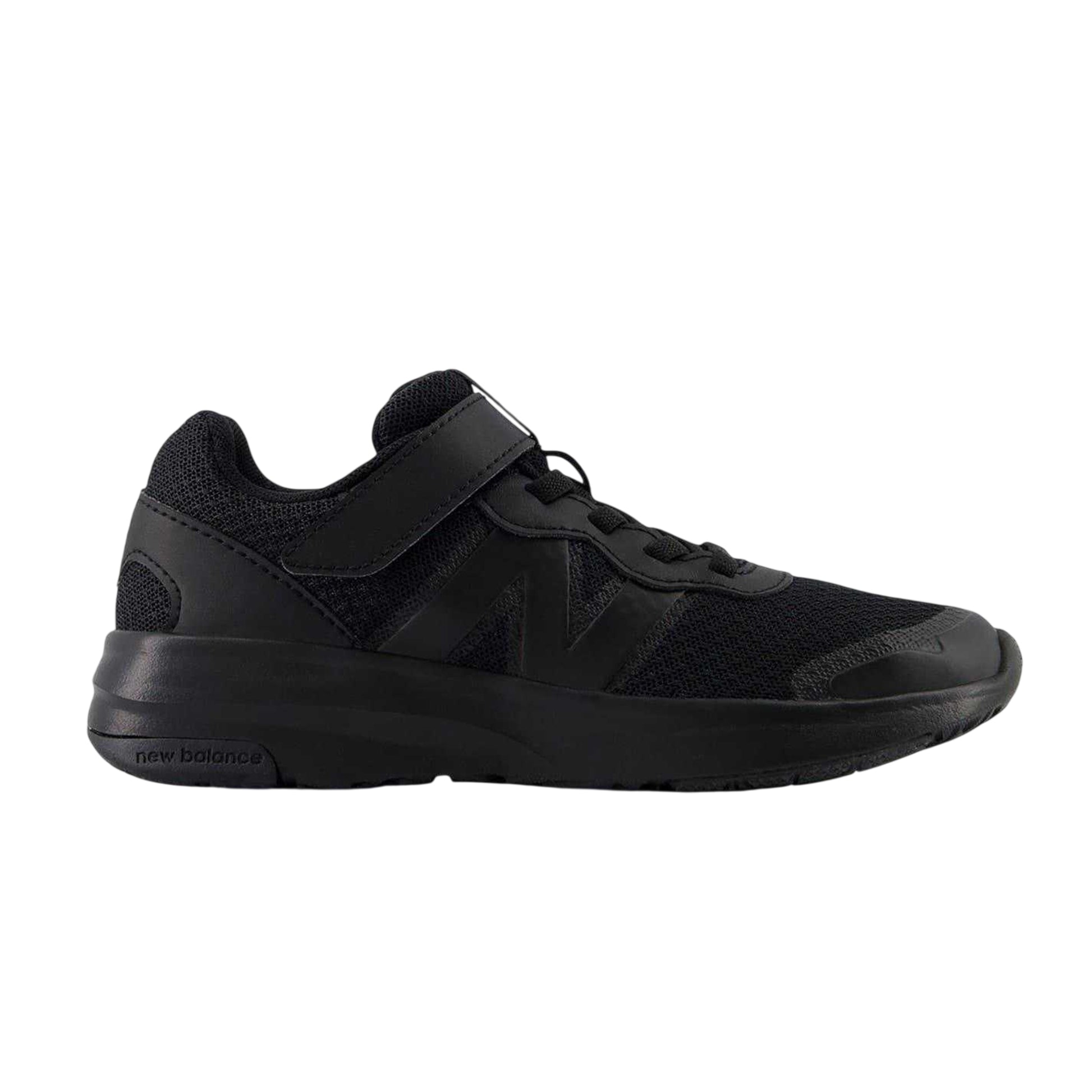 Triple Black - Front - New Balance Childrens-Kids Round Toe Trainers
