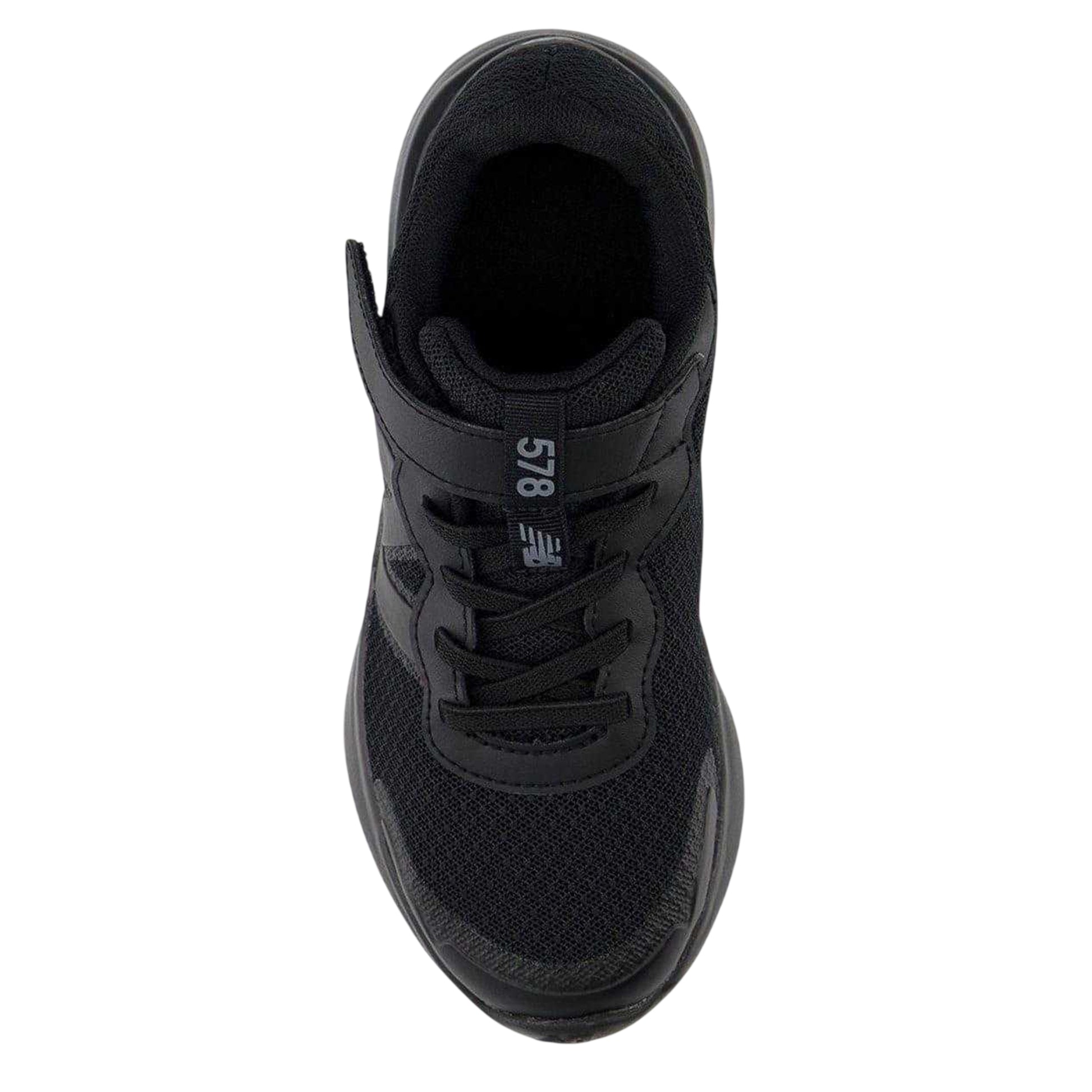 Triple Black - Side - New Balance Childrens-Kids Round Toe Trainers