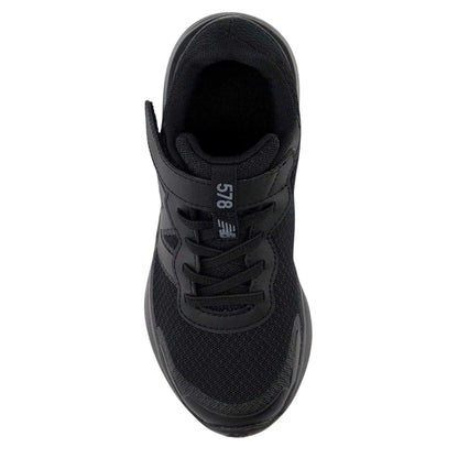 Triple Black - Side - New Balance Childrens-Kids Round Toe Trainers