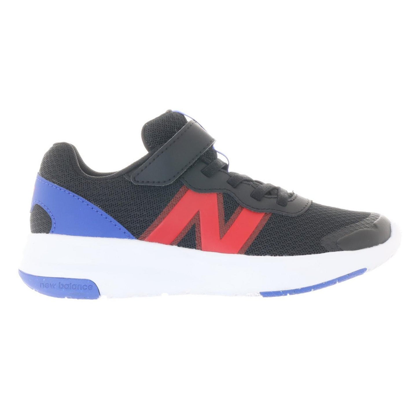 Black-Red-Blue - Front - New Balance Childrens-Kids Round Toe Trainers