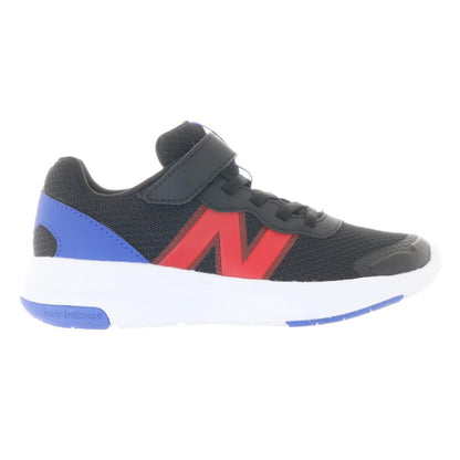 Black-Red-Blue - Front - New Balance Childrens-Kids Round Toe Trainers