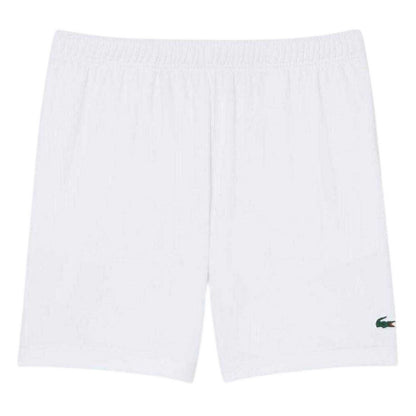 White - Front - Lacoste Mens Tech Performance Tennis Shorts