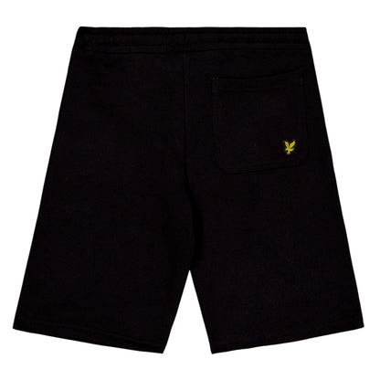 Jet Black - Back - Lyle & Scott Childrens-Kids Fleece Logo Sweat Shorts