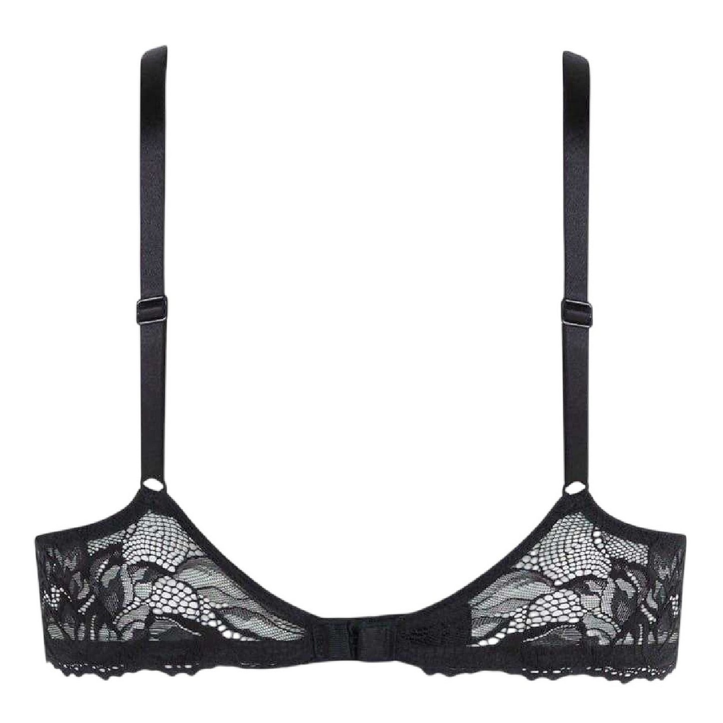 Black - Back - Calvin Klein Womens-Ladies Floral Bra